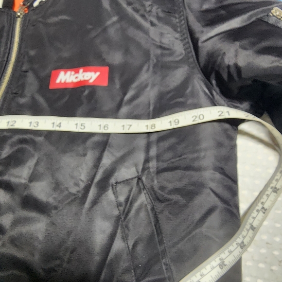 DISNEY EUC WOMENS SZ SMALL MICKEY MOUSE BOMBER VARSITY STYLE LINED JACKET COAT - Picture 14 of 14